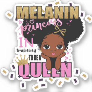 Melanin Prinzessin Ausbildung Zur Königin Lilibet  Aufkleber