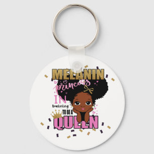 Melanin-Prinzessin in Ausbildung zur Queen Lilibet Schlüsselanhänger