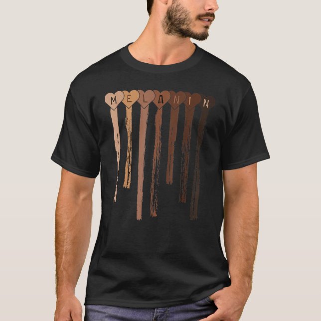 Melanin Queen African American Strong Black Natura T-Shirt (Vorderseite)