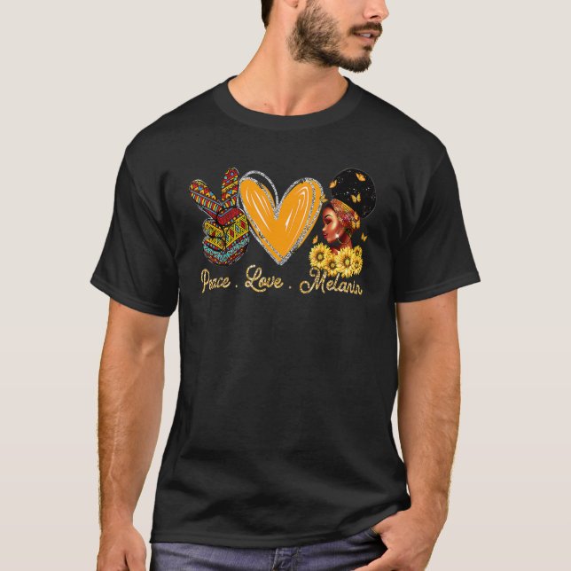 Melanin Queen African American Strong Black Natura T-Shirt (Vorderseite)