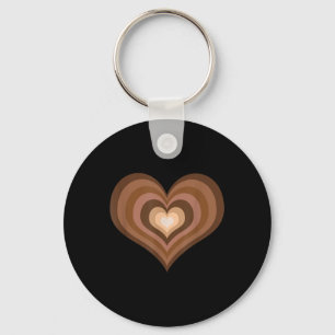 Melanin Retro Herz Black History Prix Valentines Schlüsselanhänger