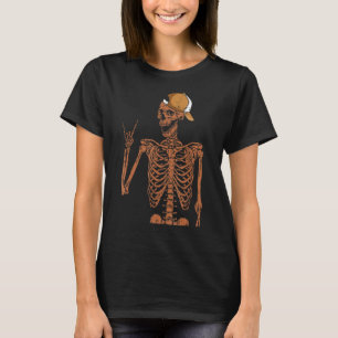 Melanin Skeleton Rock Hand Schwarze Geschichte Mon T-Shirt