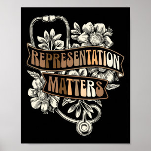 Melanin Stolz Schwarze Krankenschwester Empowering Poster
