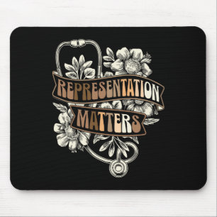 Melanin Stolz Schwarze Krankenschwester Stärkendes Mousepad