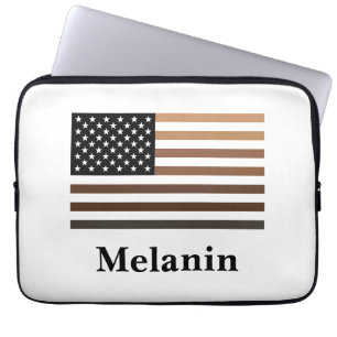 Melanin USA Flag Afrikanisch-Amerikanische Schwarz Laptopschutzhülle