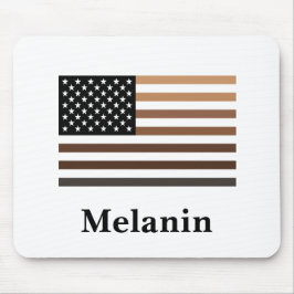 Melanin USA Flag Afrikanisch-Amerikanische Schwarz Mousepad