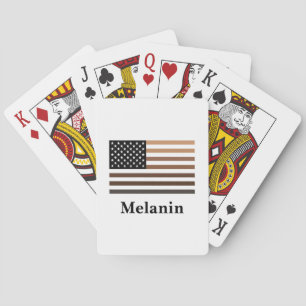 Melanin USA Flag Afrikanisch-Amerikanische Schwarz Spielkarten