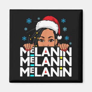 Melanin Weihnachten Schwarze Mädchen Magie Xmas Hä Magnet