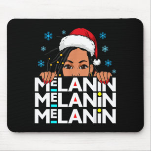 Melanin Weihnachten Schwarze Mädchen Magie Xmas Hä Mousepad