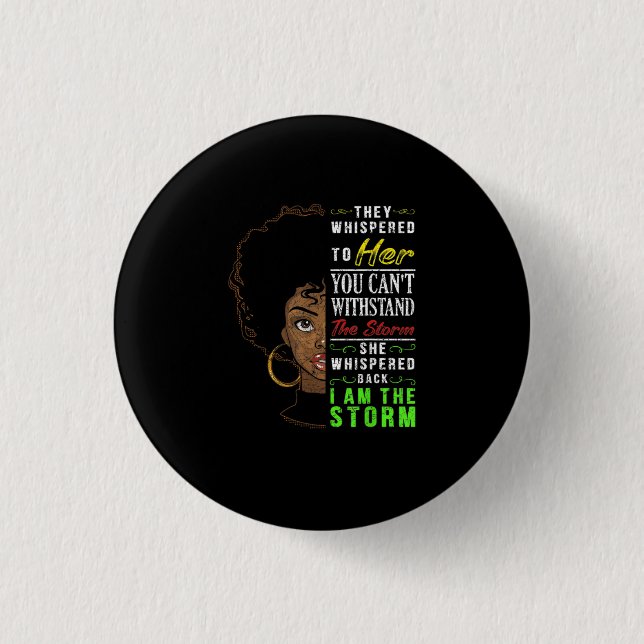 Melanin Women African American Pride Black History Button (Vorderseite)