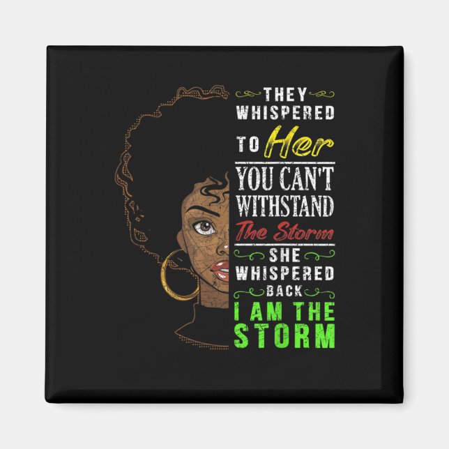 Melanin Women African American Pride Black History Magnet (Vorne)