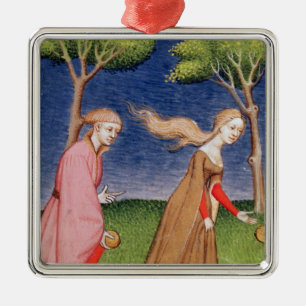 Melanion Rennen gegen Atalanta Silbernes Ornament