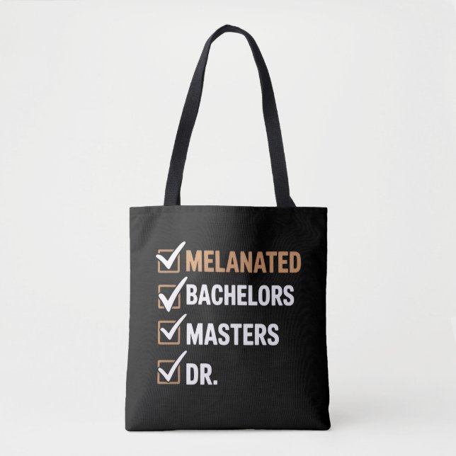 Melanisierte Doktorats-Abschlussfeier PhD EDD Bach Tasche (Vorderseite)