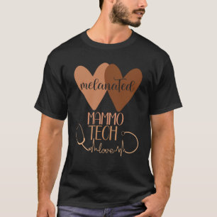 Melanisierte Mammo-Tech-Schwarze Mammographie-Tech T-Shirt