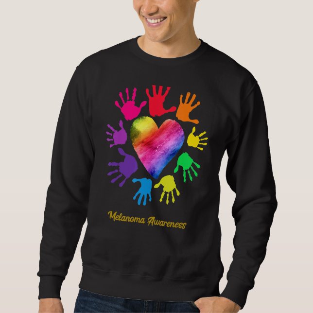 Melanom Awareness Hands Melanom Sweatshirt (Vorderseite)
