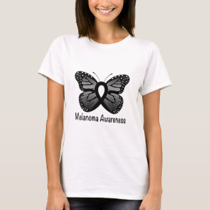 Melanom-Bewusstsein: Schmetterling T-Shirt