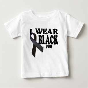 Melanom-Bewusstseins-Band trage ich Schwarzes für Baby T-shirt