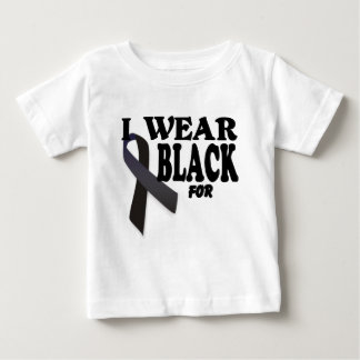 Melanom-Bewusstseins-Band trage ich Schwarzes für Baby T-shirt