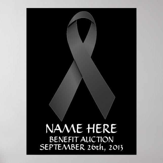 Melanom Cancer Benefit Auction Ribbon Poster (Vorne)
