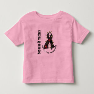Melanom-Haut-Krebs-Blumen-Band 3 Kleinkind T-shirt