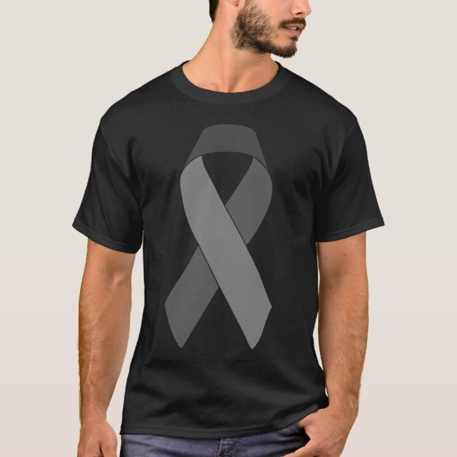Melanom Hautkrebs Schwarzer Ribbon Hoffnung Unters T-Shirt (Vorderseite)