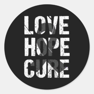 Melanom Skin Cancer Awareness Black Ribbon Motiva Runder Aufkleber