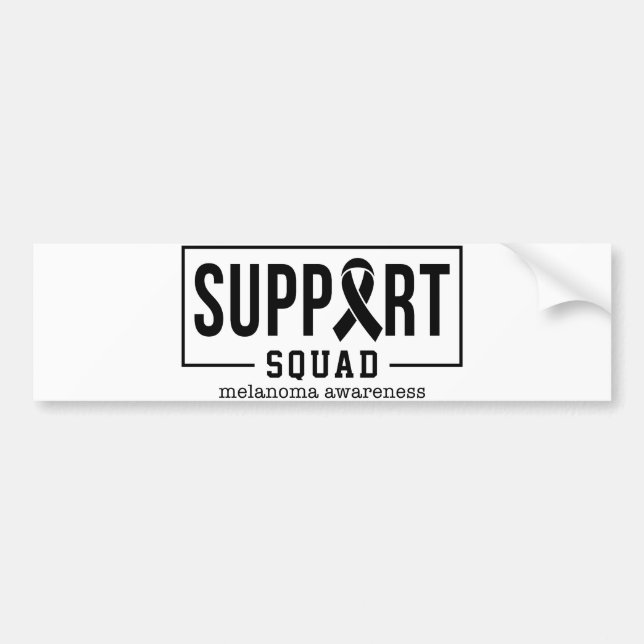 Melanom-und Hautkrebs-Support-Squad Autoaufkleber (Vorne)
