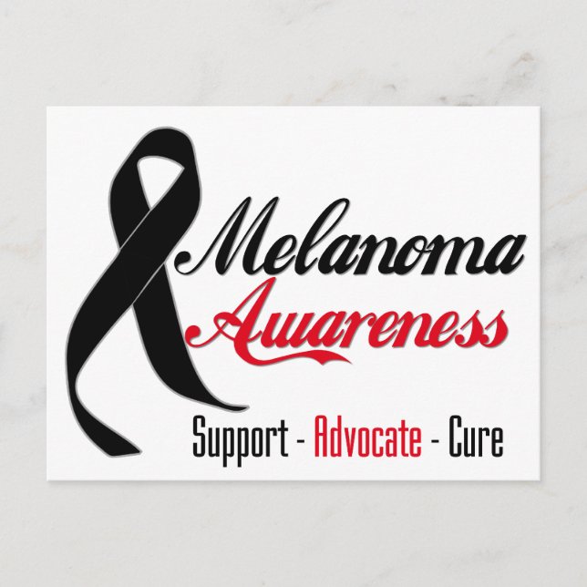 Melanoma Awareness Ribbon Postkarte (Vorderseite)