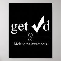 Melanoma Black Awareness Ribbon T-Shirt überprüft