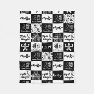 Melanoma Pattern Caro Fleece Throw Blanket