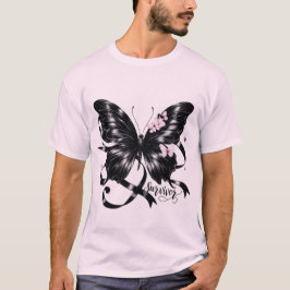 Melanoma Survivor - Black Butterfly AwareneT-Shirt T-Shirt
