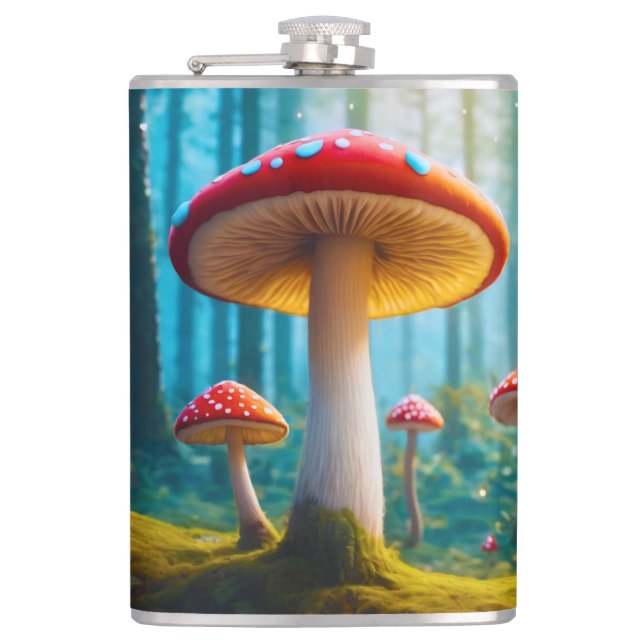 Melasse Pilz Vinyl Wrapped Flask Flachmann (Vorderseite)