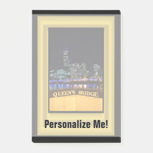 Melbourne Australia CBD Night Lights Post-it Klebezettel