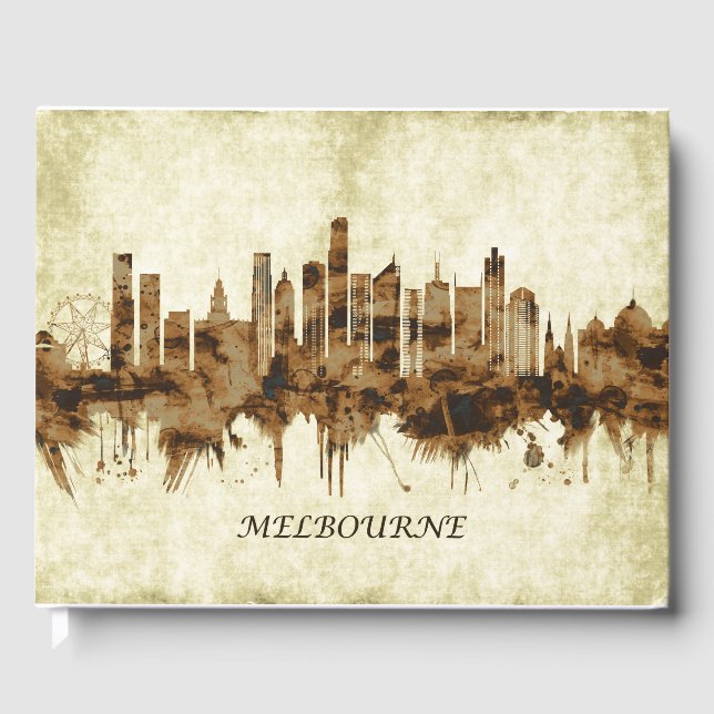 Melbourne Australia Cityscape Gästebuch (Vorderseite)