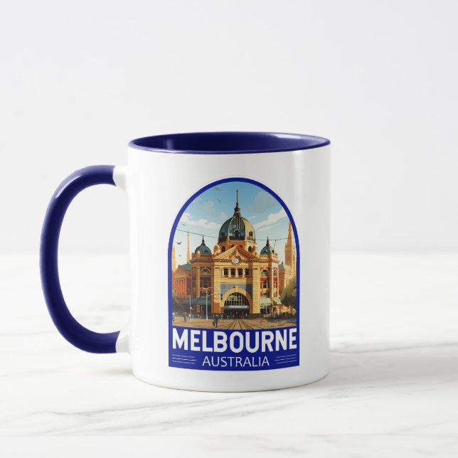 Melbourne Australia Reisen Vintag Tasse (Links)
