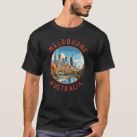 Melbourne Australia Retro Distressed Circle