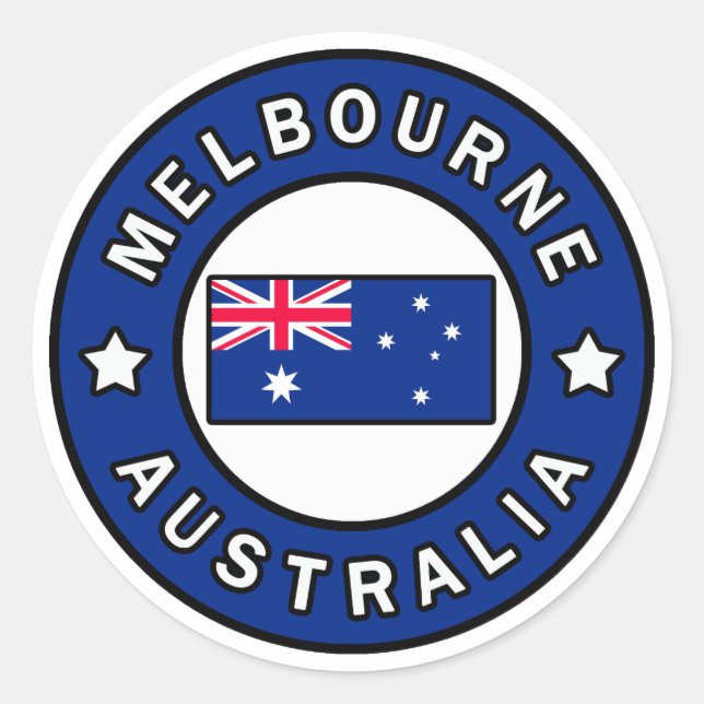 Melbourne Australia Runder Aufkleber (Vorderseite)
