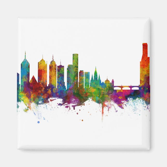 Melbourne Australia Skyline Magnet (Vorne)