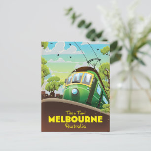 Melbourne Australia Tram Einladungspostkarte