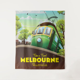 Melbourne Australia Tram Wandteppich