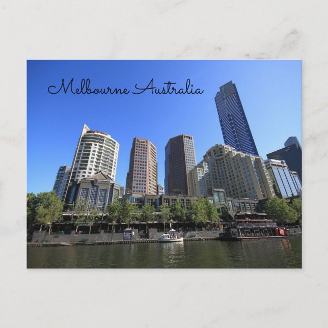 Melbourne Australia yarra River Postkarte (Vorderseite)