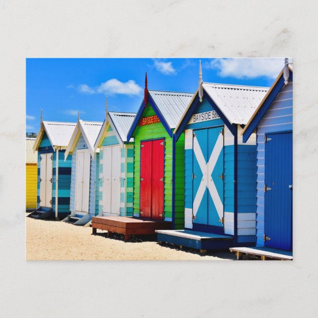 Melbourne, Australien, Brighton Beach, Postkarte (Vorderseite)