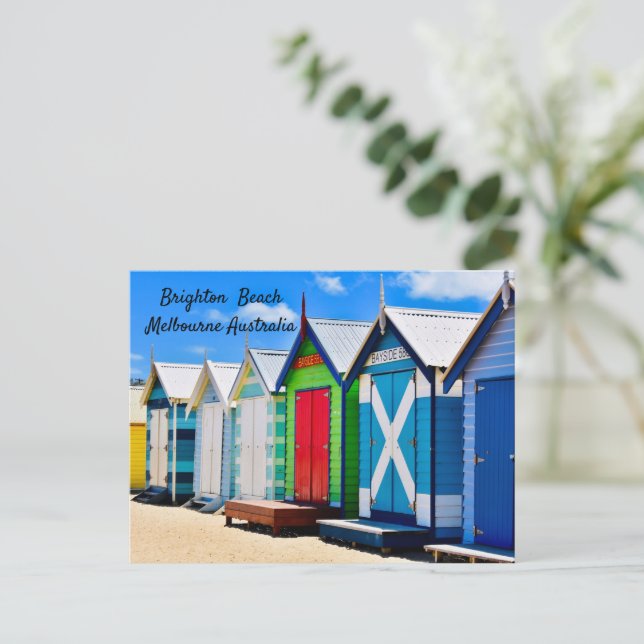 Melbourne, Australien, Brighton Beach, Postkarte (Stehend Vorderseite)