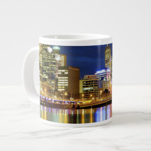 Melbourne, Australien. Der Blick auf die 2 Jumbo-Tasse