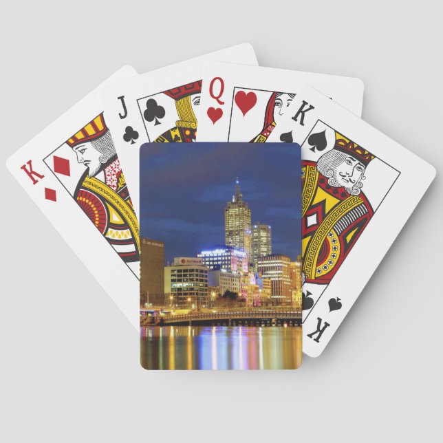 Melbourne, Australien. Der Blick auf die 2 Spielkarten (Rückseite)