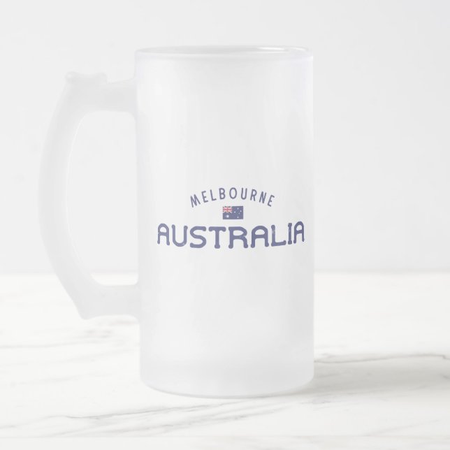 Melbourne Australien Mattglas Bierglas (Links)