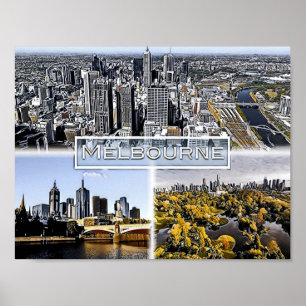 Melbourne - Australien - Mosaik - Poster