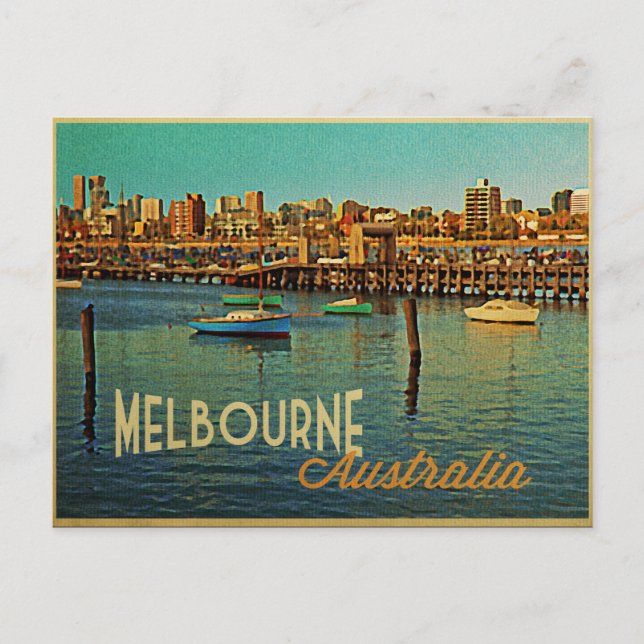 Melbourne Australien Postkarte (Vorderseite)