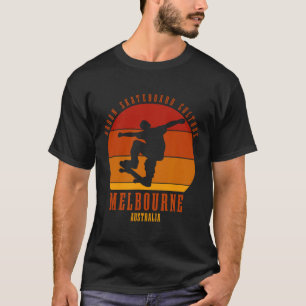 Melbourne Australien Skateboarder Urne Skateboardi T-Shirt