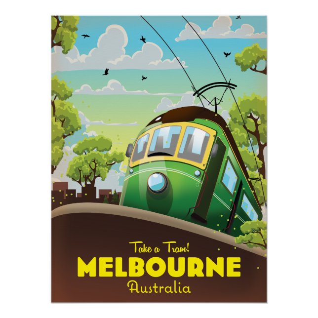 Melbourne Australien Straßenbahn  Poster (Vorderseite)